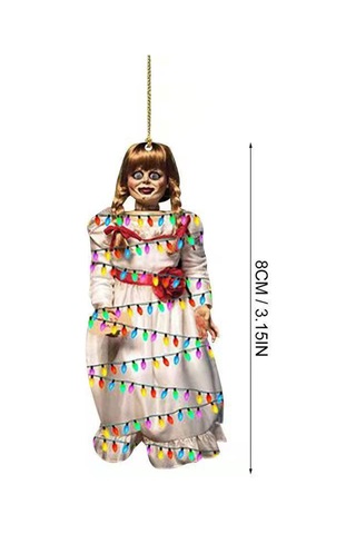 Dofolink Akrilik Noel Ağaç Örgüsü Araç Gerçekçi Ayna Asısı - 6 Adet 1 ,2 ,3 ,4 ,7 ,8 Noel Dekorasyonu Hediyelik Etiket