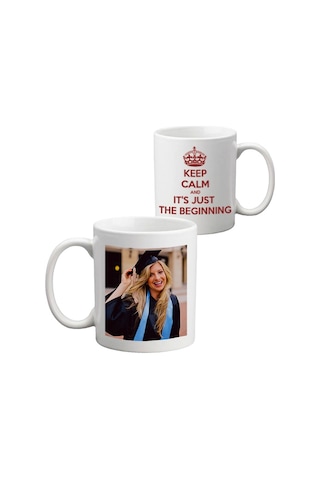 Bayana Fotoğraflı Mezuniyet Hediyesi - "Keep Calm" Kupa Bardak