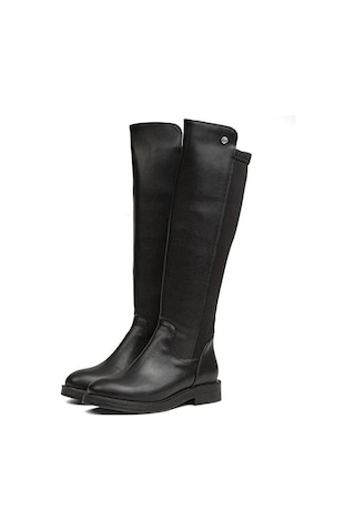 Pierre Cardin 52066 Siyah Cilt Arkası Strej Kaymaz Taban Kadın Çizme Siyah