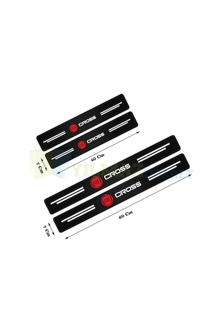 Fiat Egea Cross Logo Karbon Kapı Eşiği Koruma Oto Sticker 4 Parça