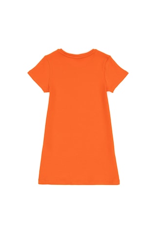 U.S. Polo Assn. Kız Çocuk Nar Çiçeği Bisiklet Yaka Kısa Kol İnterlok Basic Örme Elbise 50306277-VR039
