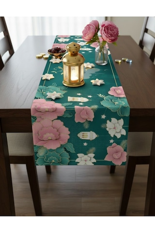 Ramazan Ayı Motifli Dijital Baskılı Runner Masa Örtüsü 40x140 Cm Rmz-7