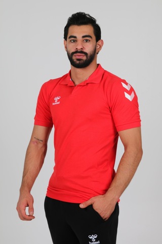 Hummel Armin Pamuklu Polo Yaka Tişört Kırmızı
