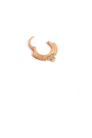 925ayar Gümüş Tasarım Rose Tragus Halka Piercing Altın
