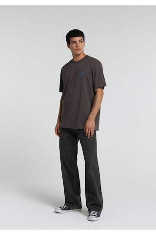 Colin's Colins Relaxed Fit Yuvarlak Yaka Düz Erkek Antrasit Kısa Kol Tişört Cl1081078 Q1.v2 Ant