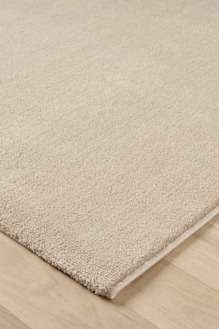 Mariesse Home Puffy Düz Renk Peluş Kalın Dokuma Kesme Yolluk Makina Dokuma Halısı 4500-bej