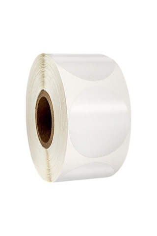 1500 Adet - 30MM X 30MM Pp Şeffaf Oval Etiket 30 MM 3 CM 1500 Adet