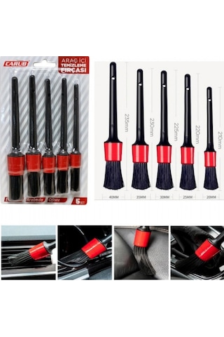 Carub Araç İçi Temizleme Fırçası Detay Temizlik 5li Set Br0922566 1 Adet