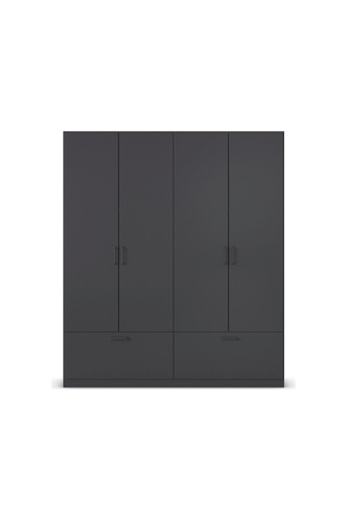 Alev Giyinme Dolabı - Çok Amaçlı Dolap - Gardırop 180 Cm-4 Kapaklı-2 Çekmeceli