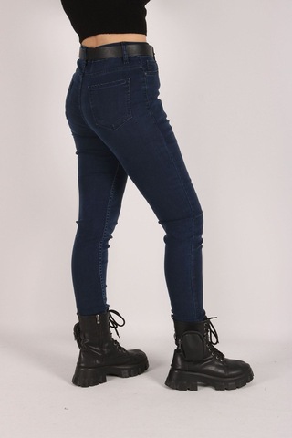 Yüksek Bel Jeans Kadın Slim Pantolon Denim Kumaş 42