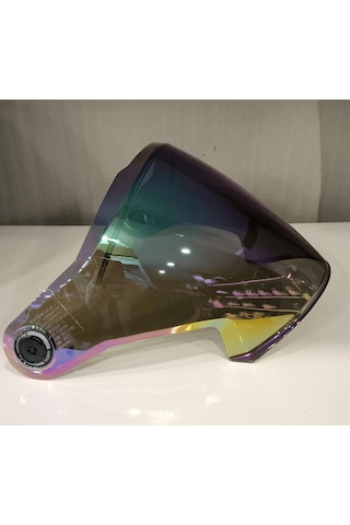 Kask Camı Mt Helmets V-37 Cosmo Yeni Nesil İridyum Mavi Vizör Çok Renkli