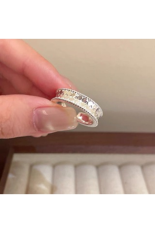 Kadınlar İçin Özel Olarak Tasarlanmış Benzersiz Düz Bantlı Yüzük No.13 Çok Renkli