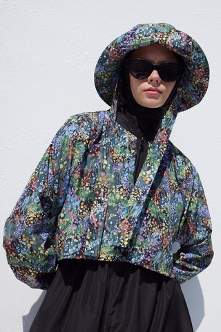 Manuka Bağlamalı Bucket Şapka Tıny Flower Çok Renkli