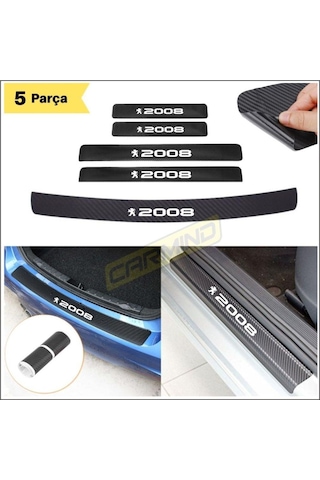 Peugeot 2008 Bagaj Ve Kapı Eşiği Karbon Sticker Set