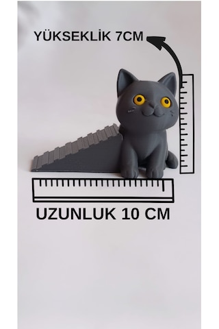 Kapı Stoperi / Dekoratif & Kaymaz Taban / Kedi Figürlü / Kapı Tutacağı/ Hediye