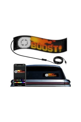 Led Matrix Panel Rg-b Ekran Kumandalı App Kontrollü İş Yeri Otomobil Tır Kamyon Cam Veya Duvar Uyuml Çok Renkli