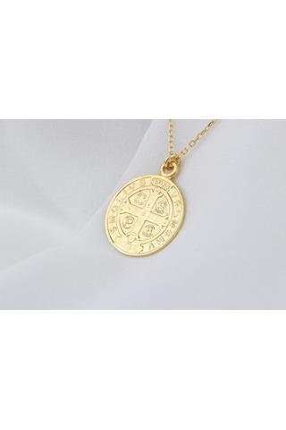 Glorria Gümüş Saint Benedict Kolye (538798404)
