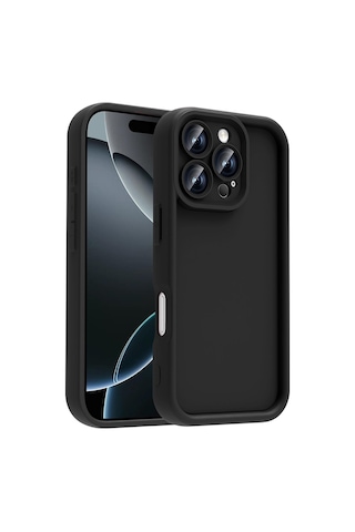 Apple Uyumlu iPhone 16 Pro Max Kılıf Kamera Korumalı Tchs Ananas Kapak - Siyah Siyah