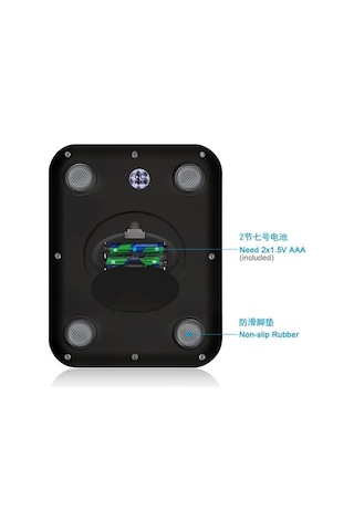 Besthome1 Ev Kullanıma Uygun Şarjlı Paslanmaz Terazi, 5kg/1g Hassas, Küçük Boy, Siyah/kahve Taraflı Çok Renkli