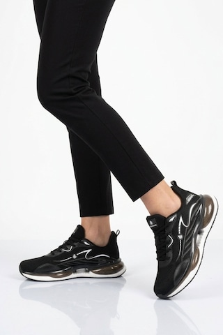Hammer Jack Siyah Beyaz Fileli Hafif Esnek Unisex Spor Ayakkabı 101 25087-g Siyah - Beyaz