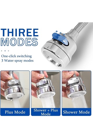 Dr.pedi Mutfak Bataryası Püskürtücü Eklentisi 360 Gümüş