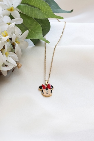 Mickey Mouse Çelik Kolye Çok Renkli