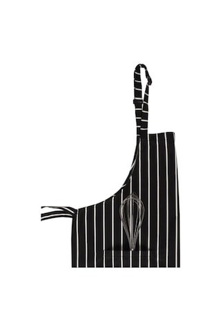 İşmont Askılı Önlük Siyah Beyaz Çizgili Siyah-beyaz Çizgili