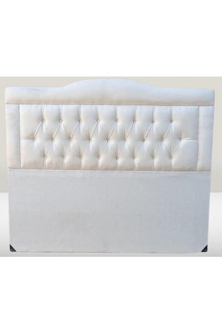 Dk 150'lık Tay Tüyü Krem Kumaş Dolgun Kapitone El Yapımı Çift Kişilik Başlık