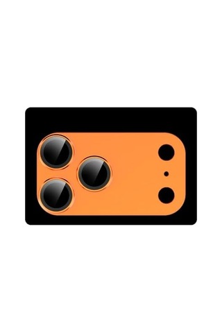 Senon Apple iPhone Uyumlu 17 Pro Max İçin Zore Cl-20 Kamera Lens Koruyucu Turuncu
