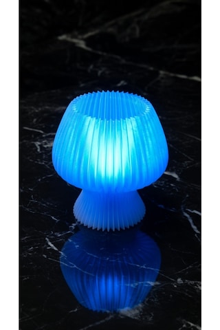 Akordeon Tasarım Masa Lambası - 3d Pleated Doku Dekoratif Gece Lambası Modern Ev Hediyesi Aydınlatma Mavi