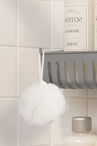 Primanova Deby 2'li Yapışkanlı Banyo Rafı Gri Gri