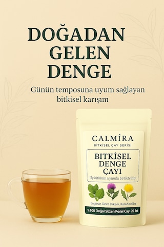 Calmira Enginar - Deve Dikeni - Karahindiba 20 Süzen Poşet Çay Bitkisel Denge Çayı