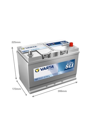 Varta G7 12v 95 Ah 830a Dynamic Slı Akü Üretim Yılı: 2026