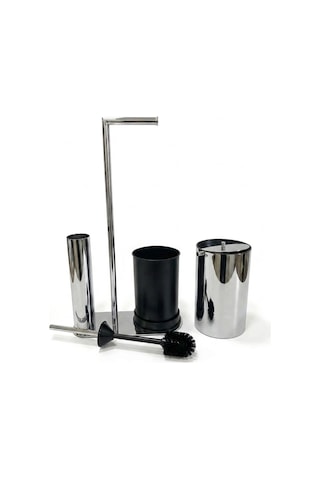 Kobos Nova Çöp Kovalı Yuvarlak Hareketli Wc Set Parlak Krom Kbw-907cr