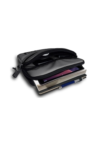 Jacbag Gri Üç Cepli Tablet Telefon Çantası - Erkek Çocuk/yetişkin Tablet Kılıfı