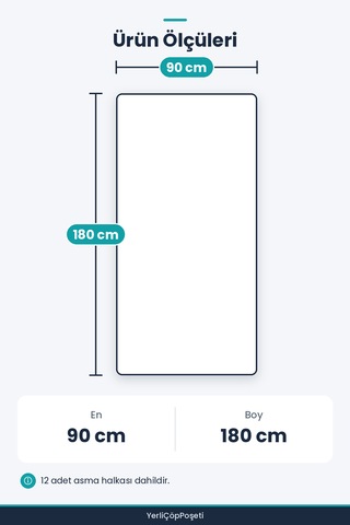 Pvc Duş Perdesi - Çift Kanatlı - 12 Halkalı - 90x180 Cm Şeffaf