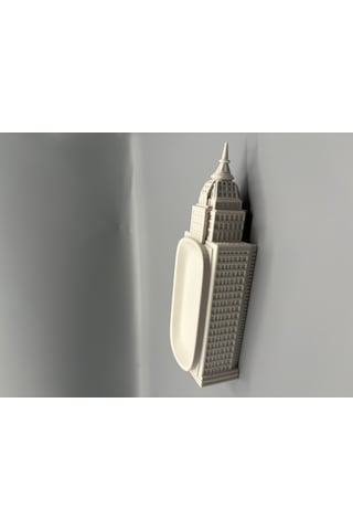 Empire State Binası Tasarımlı Dekoratif Takı Standı Ve Anahtarlık Tepsisi