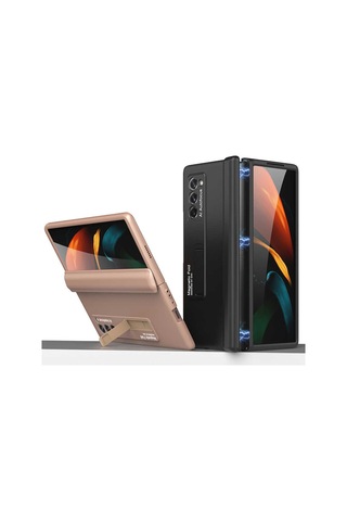 Samsung Uyumlu Galaxy Z Fold 2 Kılıf M-Magnet Standlı Kılıf Siyah