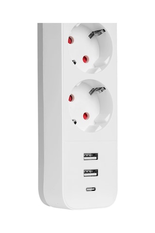 S-lınk Spg03tc, 3 Soket, Akım Korumalı Priz, 1x Type-c, 2xusb 5v 4a, 1.5mt %100 Bakır 1mm Kablo, 750