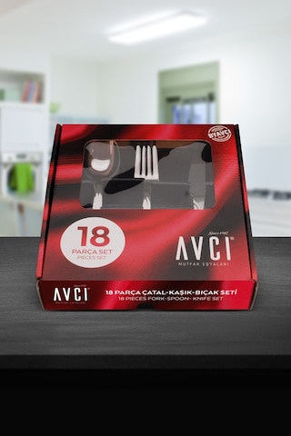 Ay Işığı 18 Parça Çatal Kaşık Bıçak Takımı Gümüş