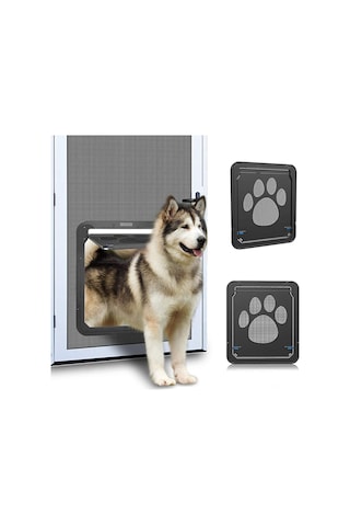 Lemestar Küçük-orta Evcil Hayvanlar İçin Otomatik Kapanır Kilitlebilir Abs Kedi Köpek Penceresi Kapısı 24x29cm S Boyutu