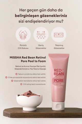 Missha Retinol Ve Kırmızı Fasulye Özlü Gözenek Arındırıcı Yıkama Köpüğü 120 ML