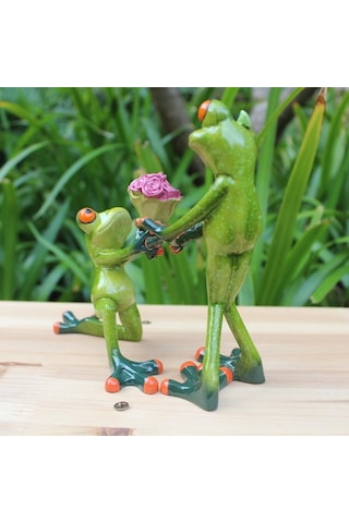 Homyl 3d Kurbağa Hayvan Reçine El Sanatları Düğün Tarif Edildiği Gibi