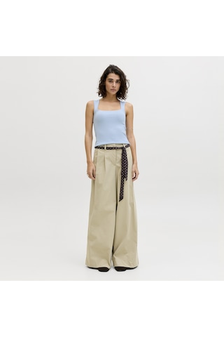 Jack & Jones Kadin Kare Yaka Kolsuz Üst - Posie - 12290769 Skyway
