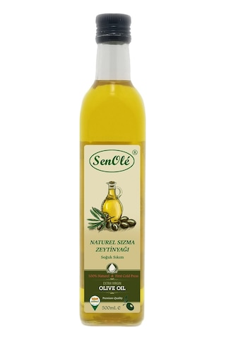 Senole Soğuk Sıkım Naturel Sızma Zeytinyağı Cam 500 ML