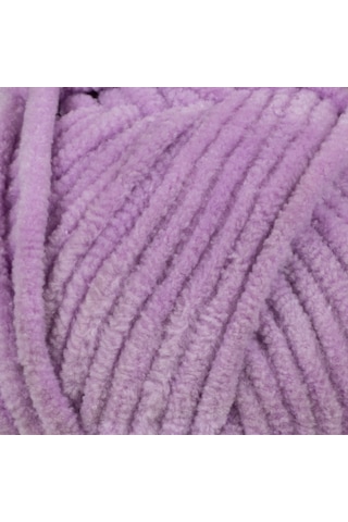 Kadife Örgü İpi 50gr %100 Polyester Yumuşak Pofuduk Koyu Lila