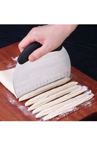 Paslanmaz Çelik Hamur Kesme Ve Şekillendirme Spatulası Çok Renkli