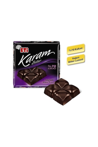 Eti Karam %70 Kakaolu Bitter Çikolata 10 x 60 G