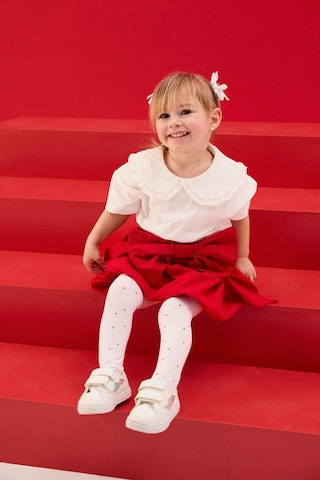 Defacto Bebe Yaka Penye Tişört Kız Bebek G9983a526smwt16 Beyaz-wt16