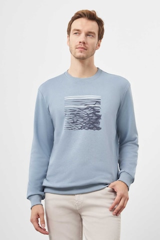 Morven Erkek Mavi Trend Bisiklet Yaka Sweat-shirt 25ks063006300 Mavi Mavi